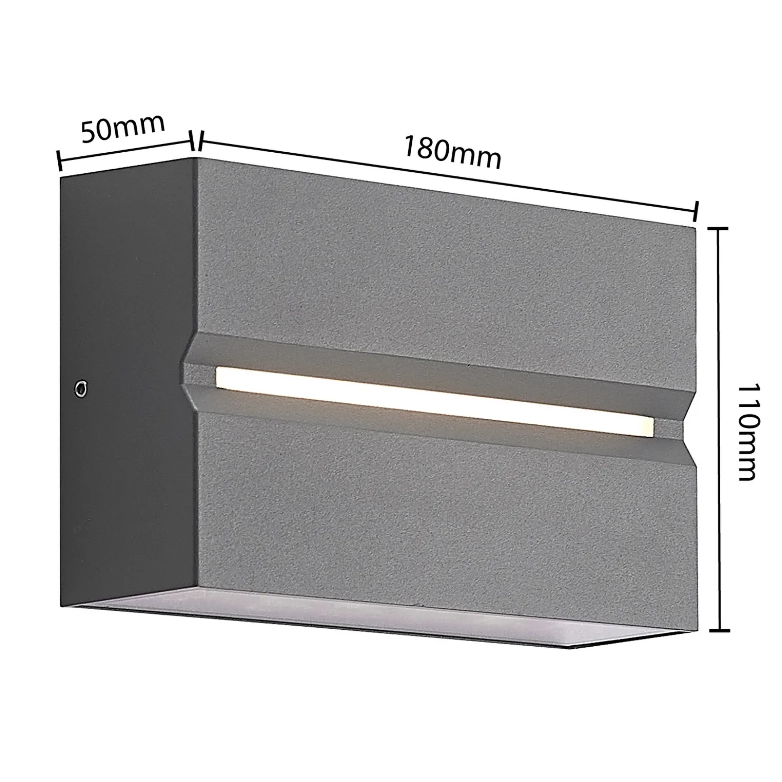 Prios Itarion Aplique para exterior LED, pantalla transparente