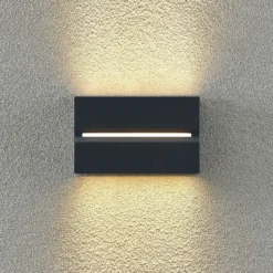 Prios Itarion Aplique para exterior LED, pantalla transparente