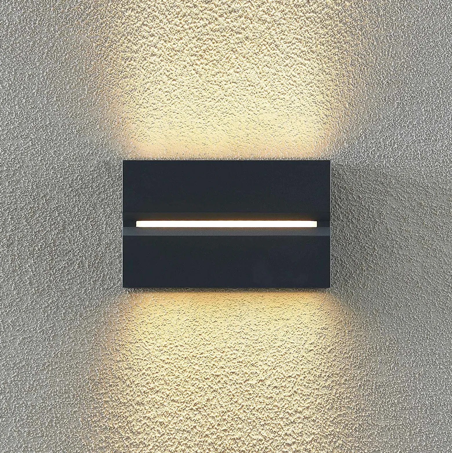 Prios Itarion Aplique para exterior LED, pantalla transparente