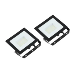 Prios LED foco exterior Maikel, 50 W, metal, juego de 2