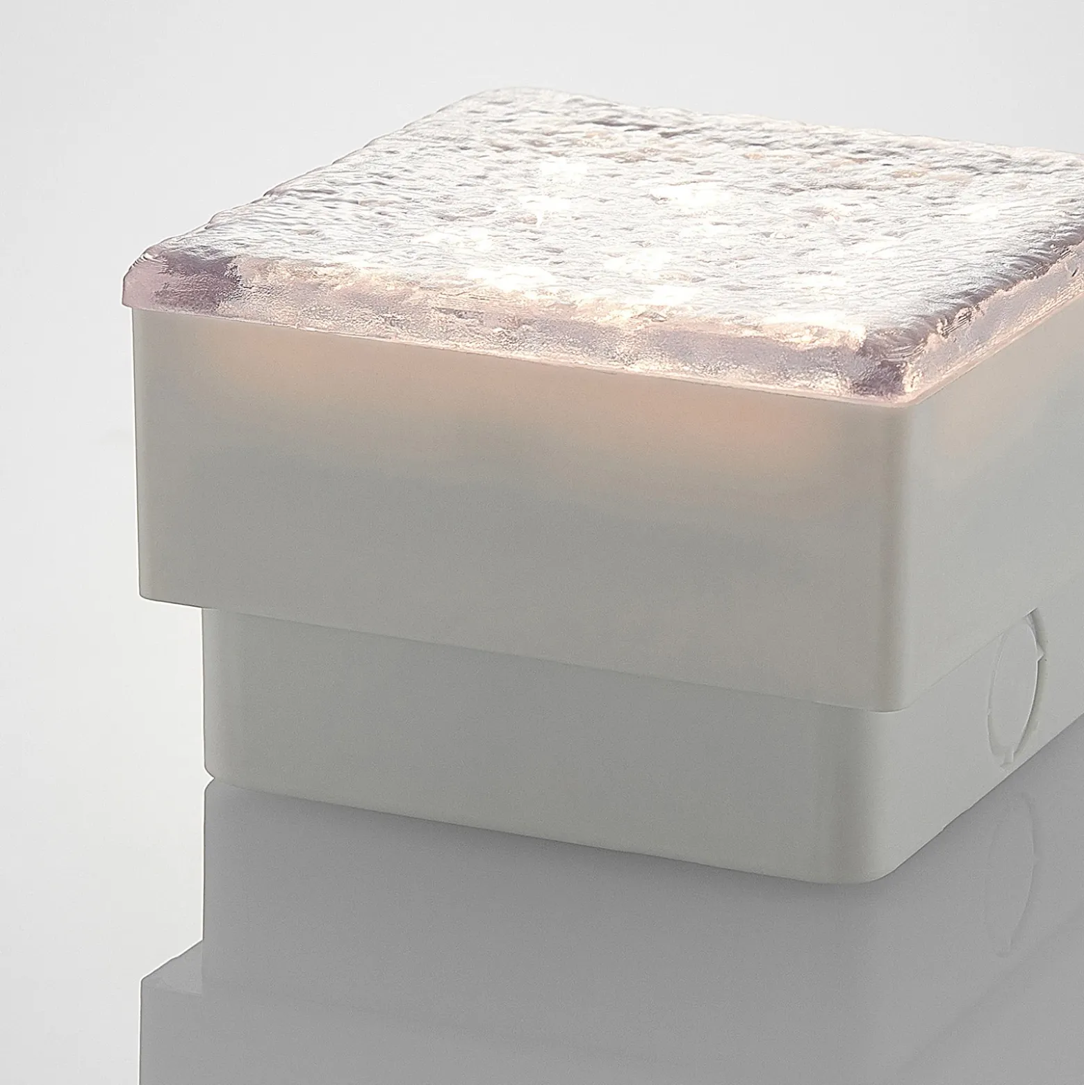 Prios Lámpara de suelo LED empotrable Ewgenie, 10 cm, transparente