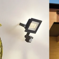 Prios Maikel Foco exterior LED, 20 W, 1500 lm, metal, sensor