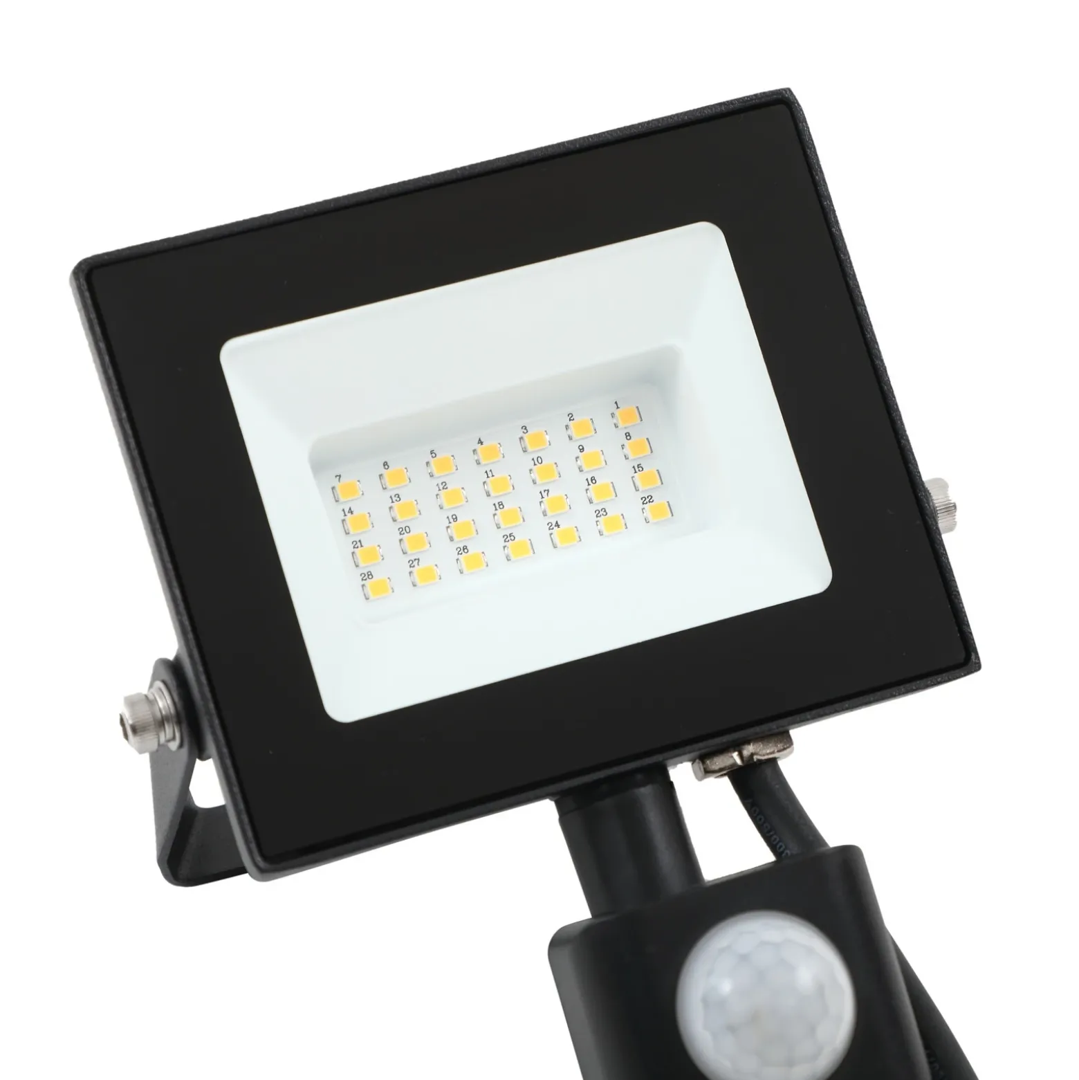 Prios Maikel Foco exterior LED, 20 W, 1500 lm, metal, sensor