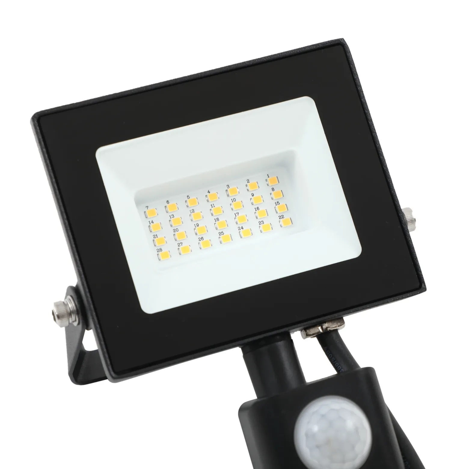 Prios Maikel Foco exterior LED, 20 W, 1500 lm, metal, sensor