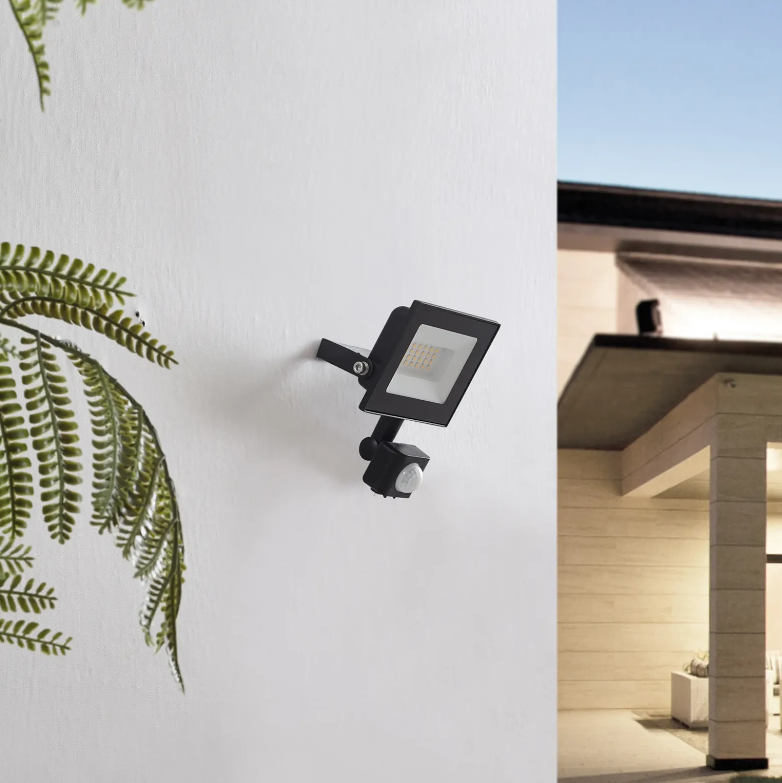 Prios Maikel Foco exterior LED, 20 W, 1500 lm, metal, sensor