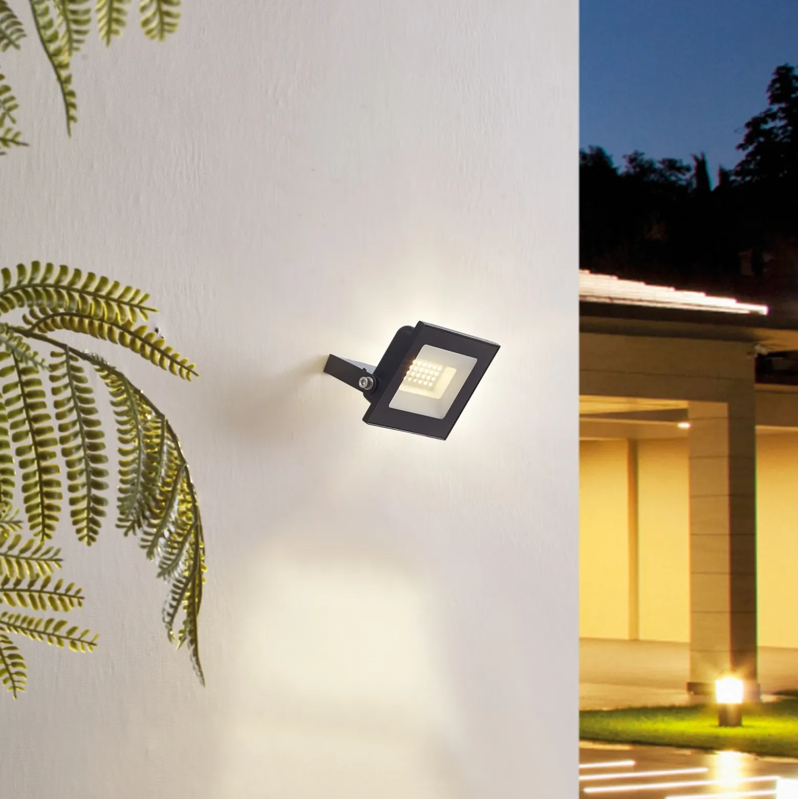 Prios Maikel Foco exterior LED, 20 W, 1500 lm, metal