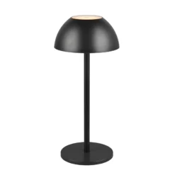 Ricardo lámpara de mesa LED recargable, negro, altura 30 cm, plástico