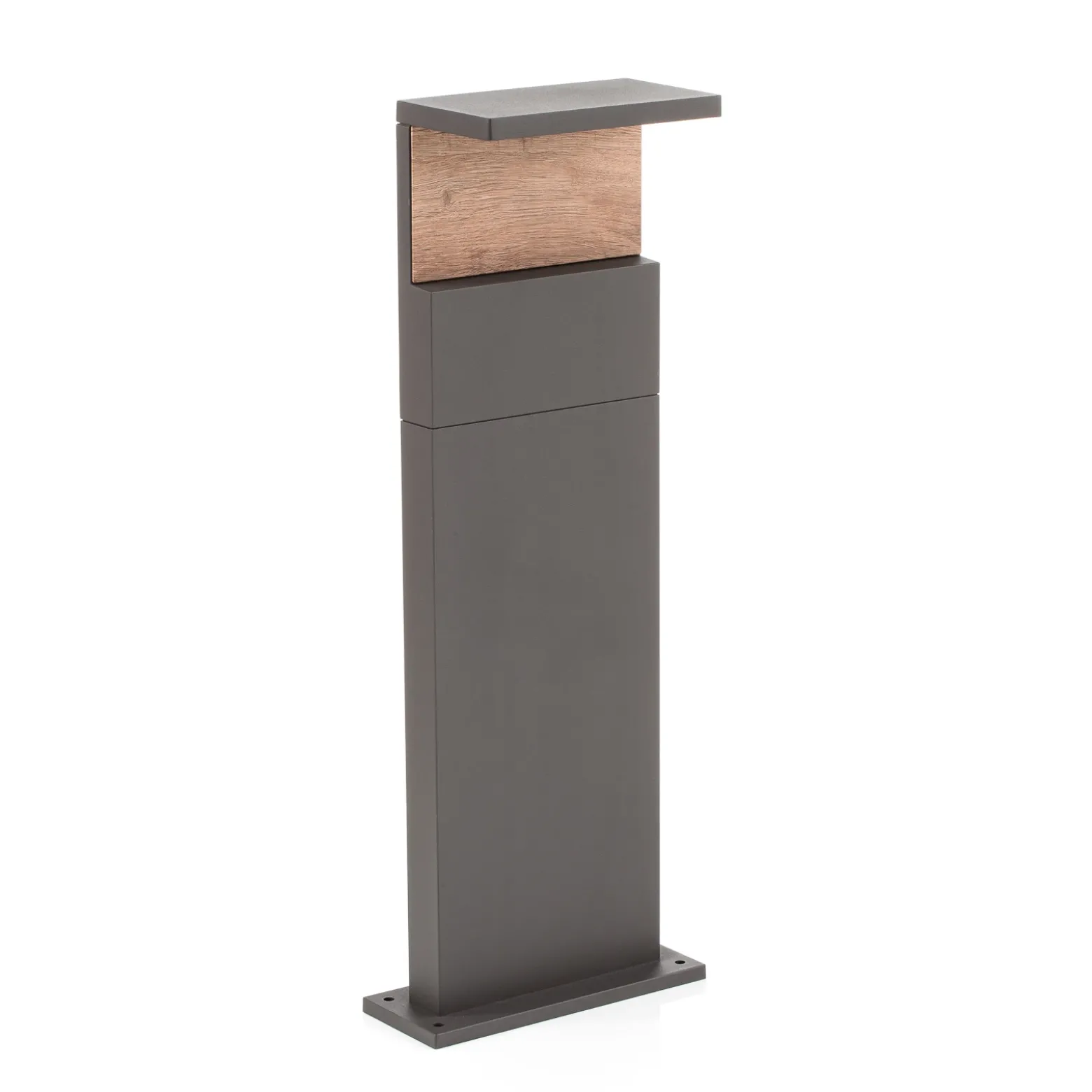 Ruka bolardo luminoso LED con Element de madera, 60 cm