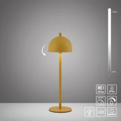 SCHÖNER WOHNEN Lámpara de mesa LED recargable Bellies, Blütenzauber IP54