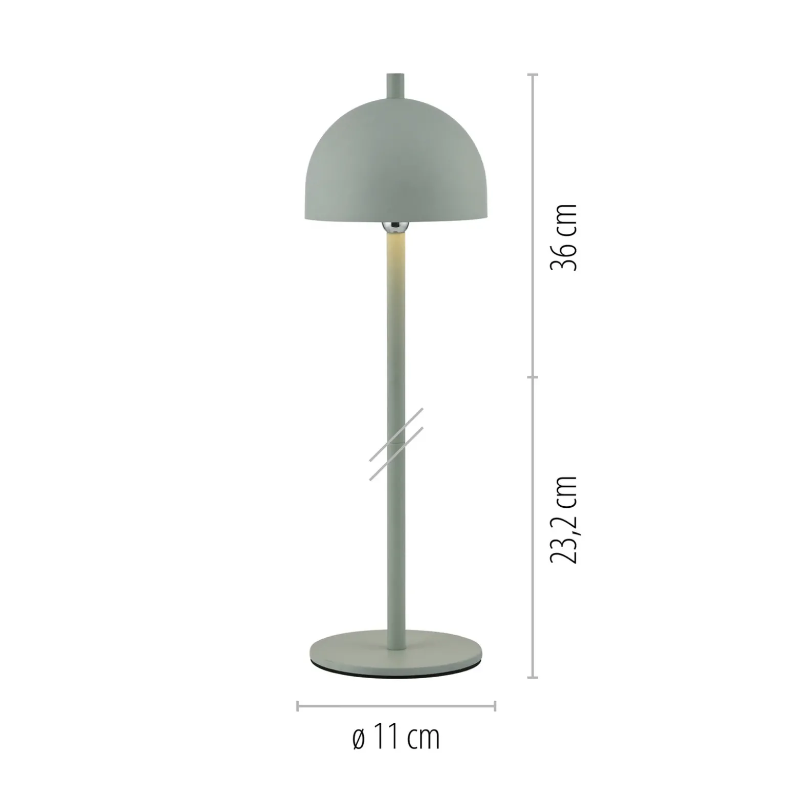 SCHÖNER WOHNEN Lámpara de mesa LED recargable Bellies, despertar primaveral