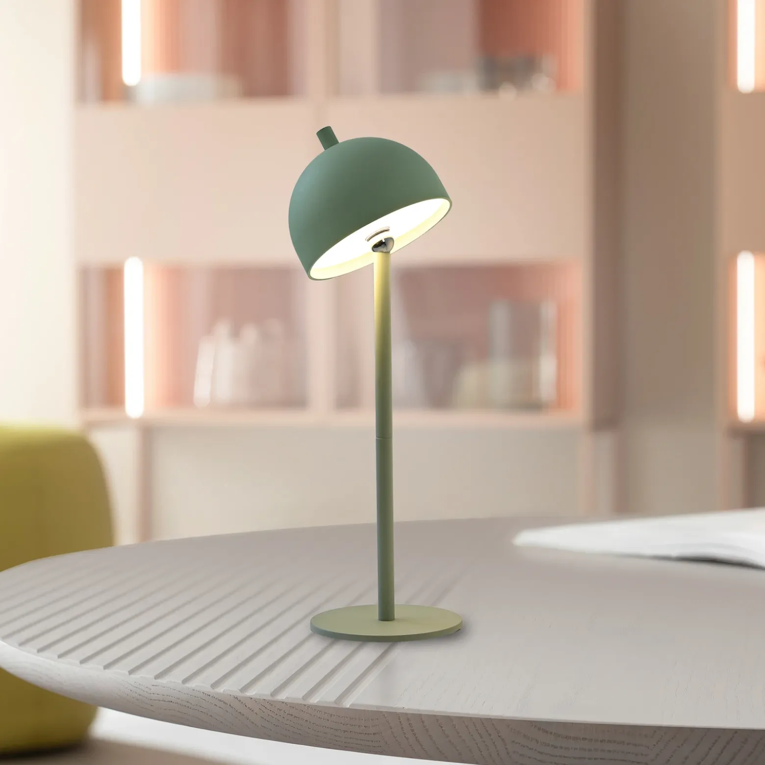SCHÖNER WOHNEN Lámpara de mesa LED recargable Bellies, despertar primaveral