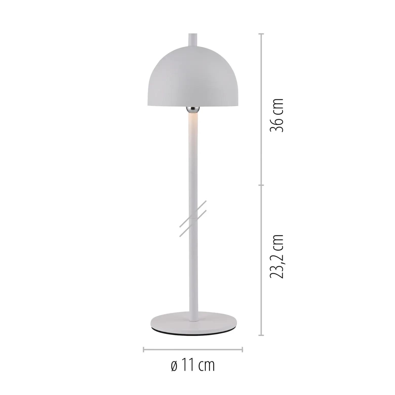 SCHÖNER WOHNEN Lámpara de mesa LED recargable Bellies, blanca, IP54