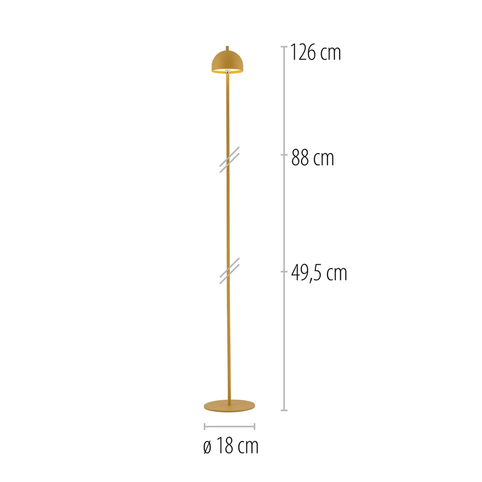 Schöner Wohnen Lámpara de pie LED recargable Bellis, «Magia floral» IP54