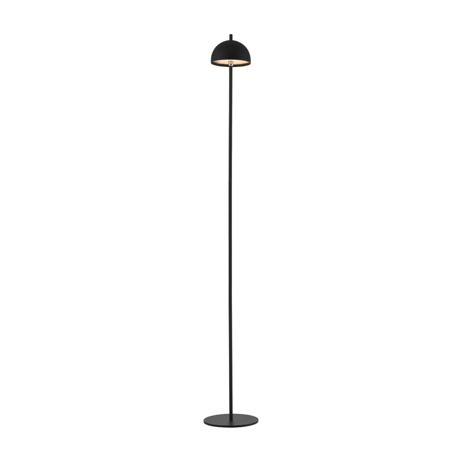 Schöner Wohnen Lámpara de pie LED recargable Bellis, negra, IP54