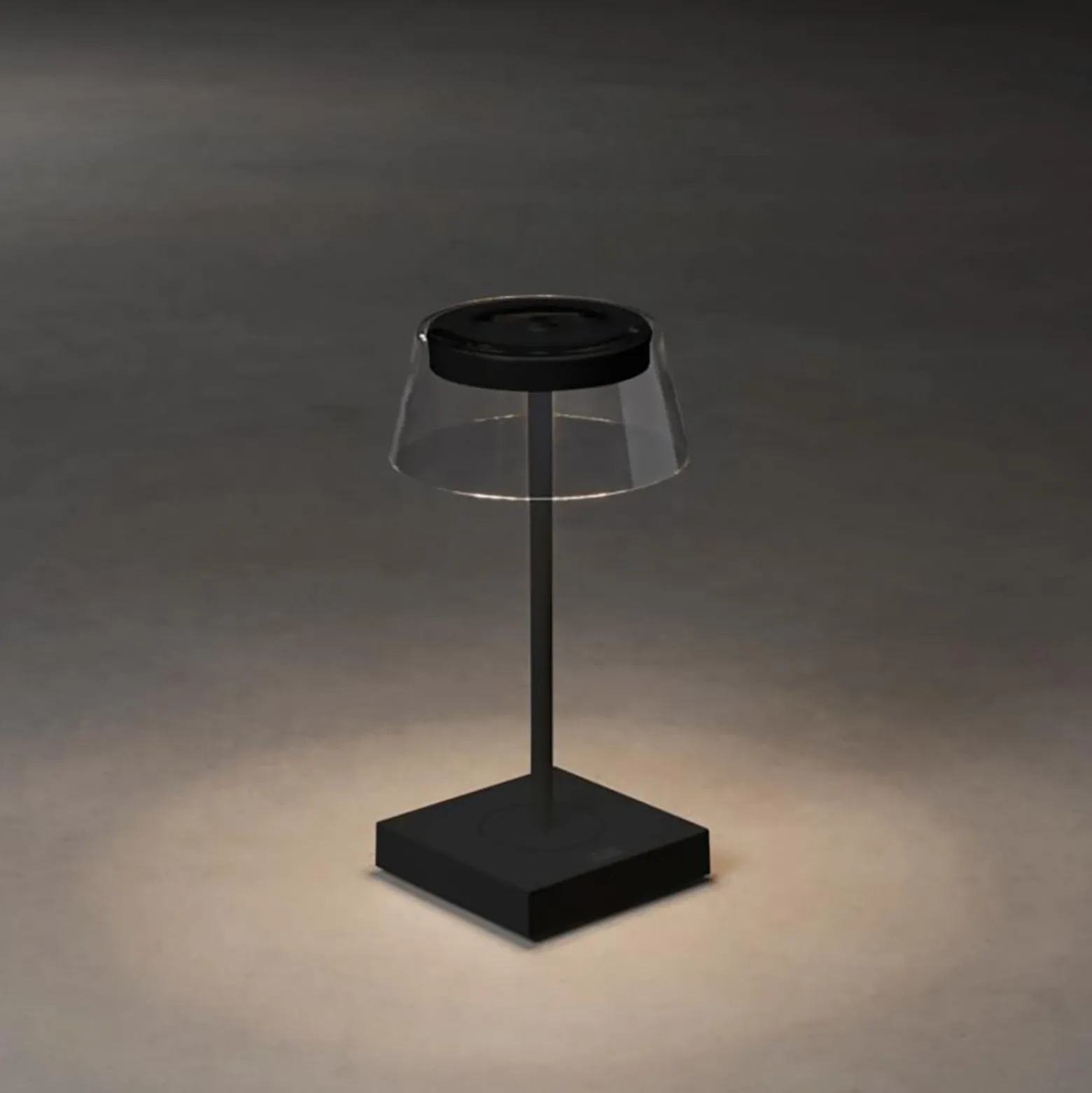 Scilla lámpara de mesa LED con USB, negro