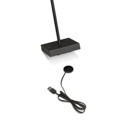 Scilla lámpara de mesa LED con USB, negro
