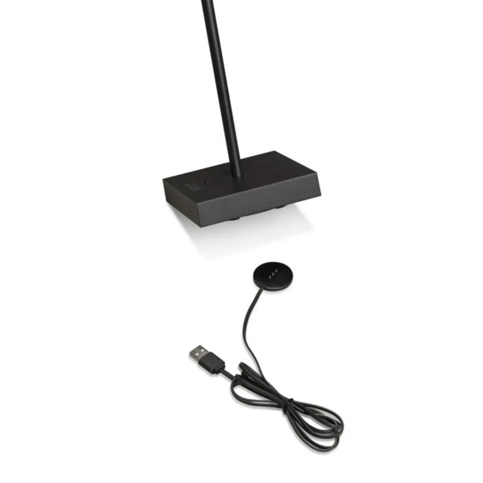 Scilla lámpara de mesa LED con USB, negro