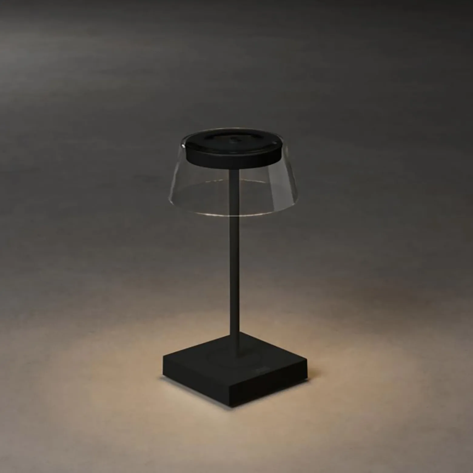 Scilla lámpara de mesa LED con USB, negro