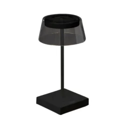 Scilla lámpara de mesa LED con USB, negro