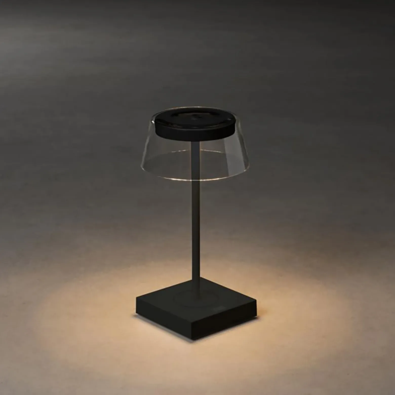 Scilla lámpara de mesa LED con USB, negro
