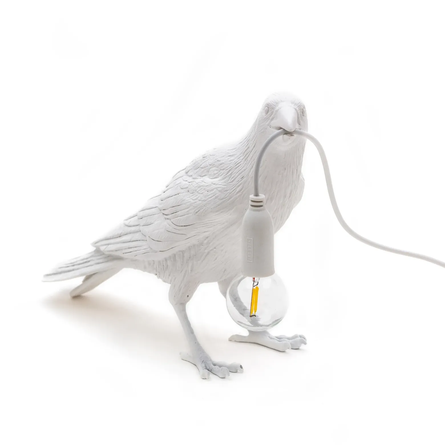 SELETTI Bird Lamp Lámpara decorativa LED, espera, blanco