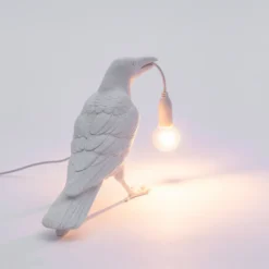 SELETTI Bird Lamp Lámpara decorativa LED, espera, blanco