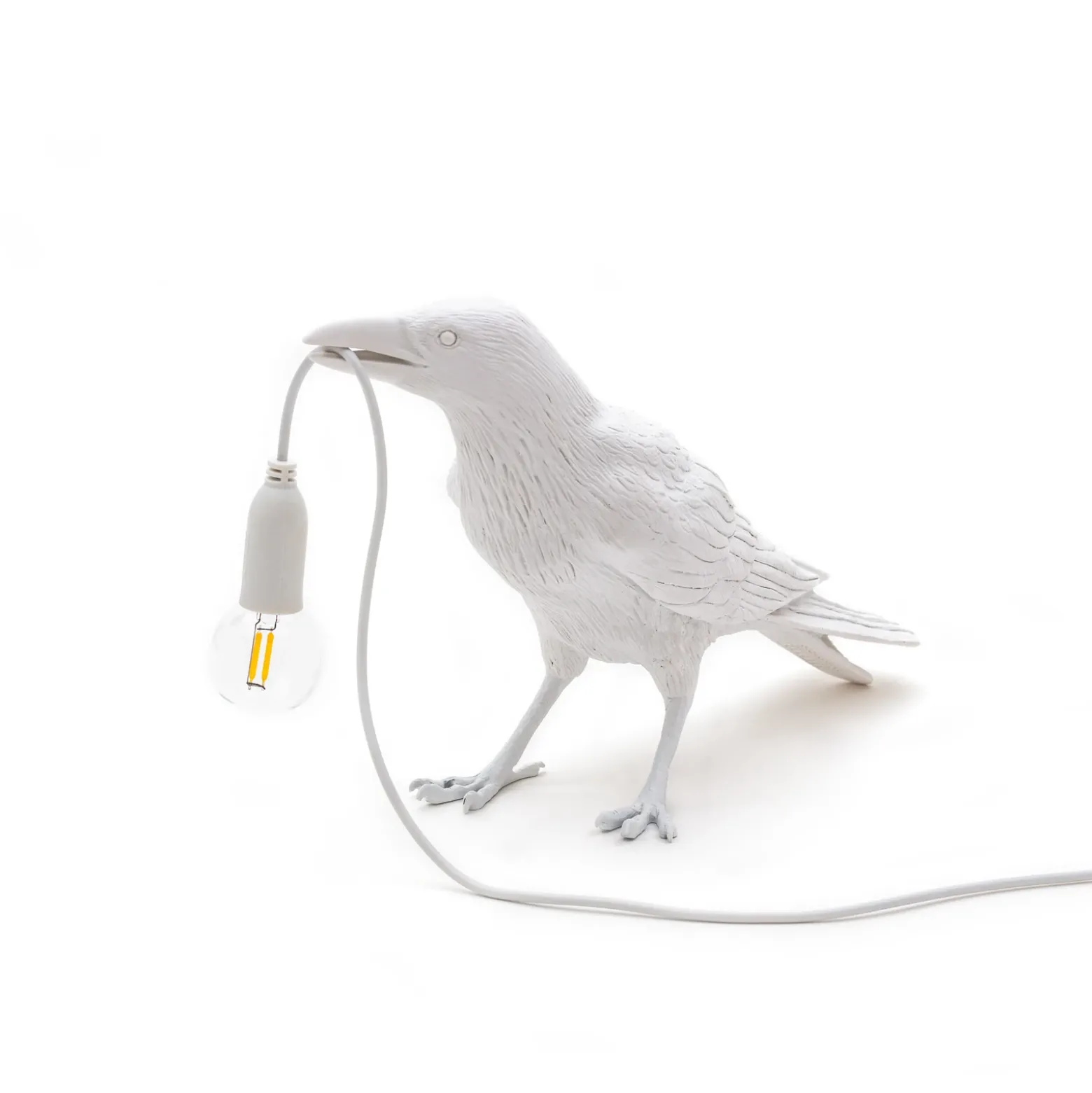 SELETTI Bird Lamp Lámpara decorativa LED, espera, blanco