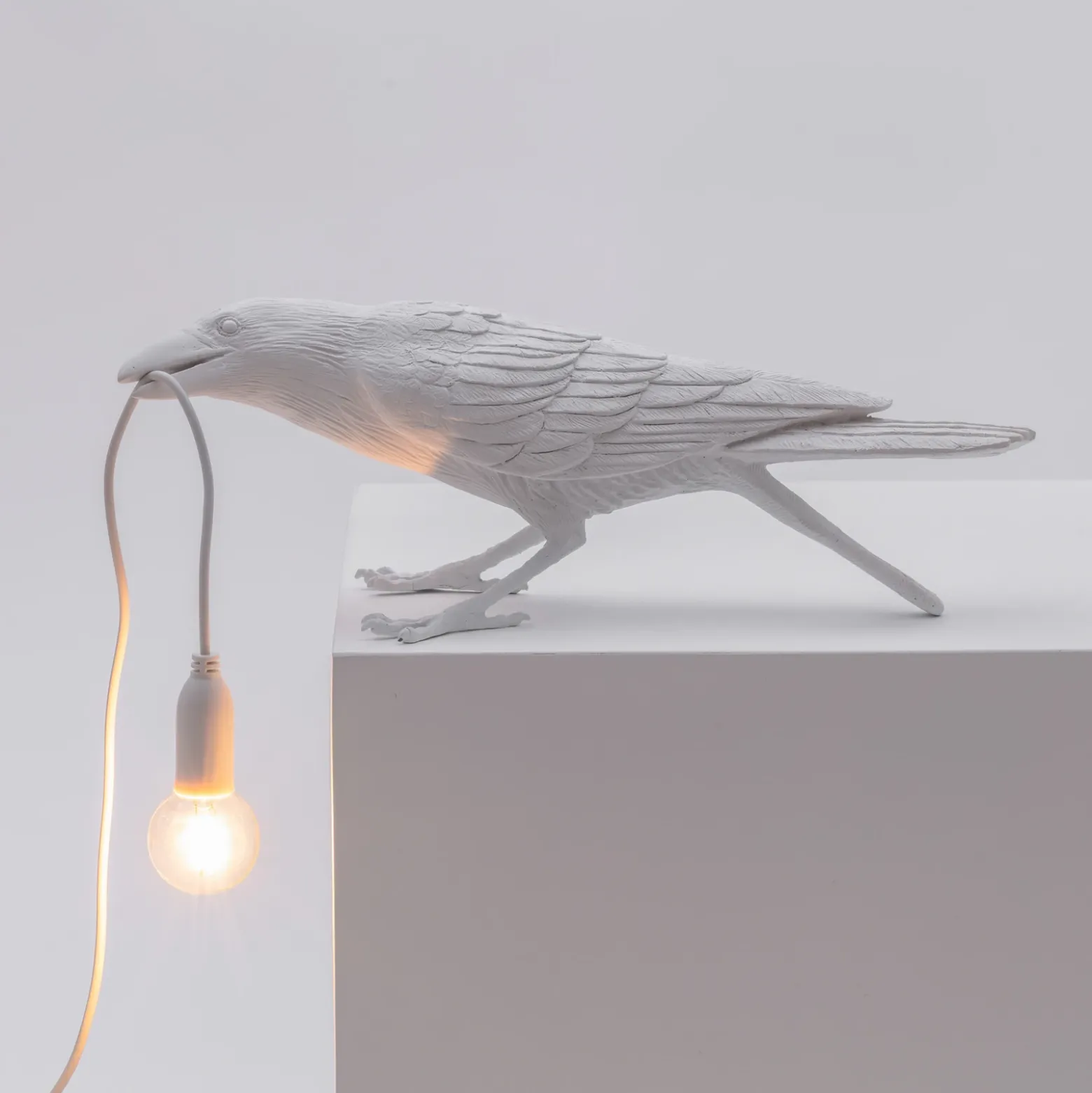 SELETTI Bird Lamp Lámpara decorativa LED, jugando, blanca