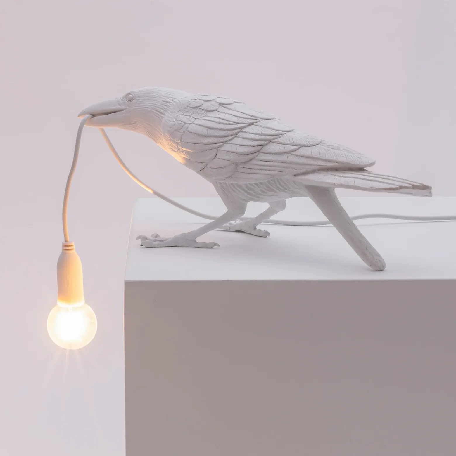 SELETTI Bird Lamp Lámpara decorativa LED, jugando, blanca