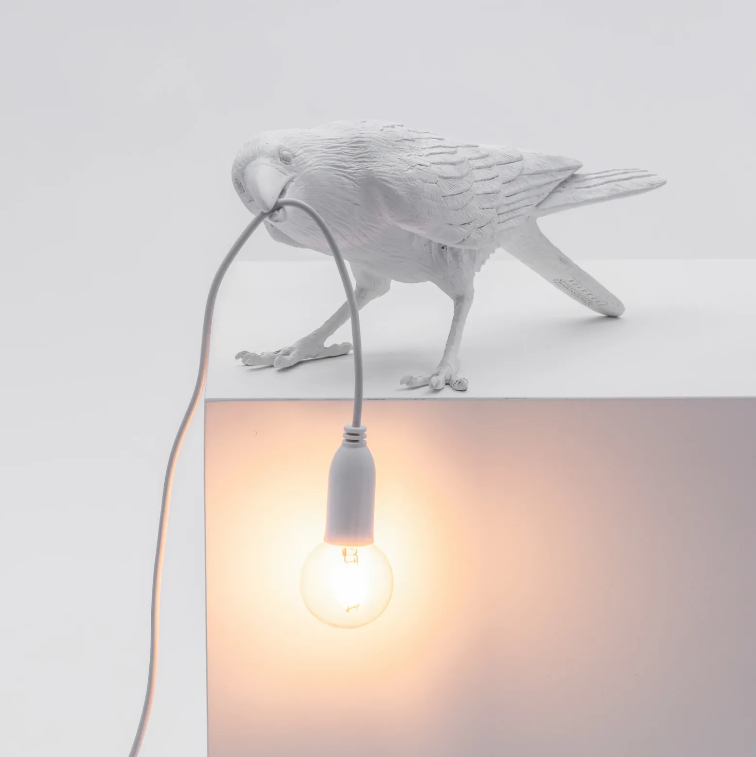 SELETTI Bird Lamp Lámpara decorativa LED, jugando, blanca