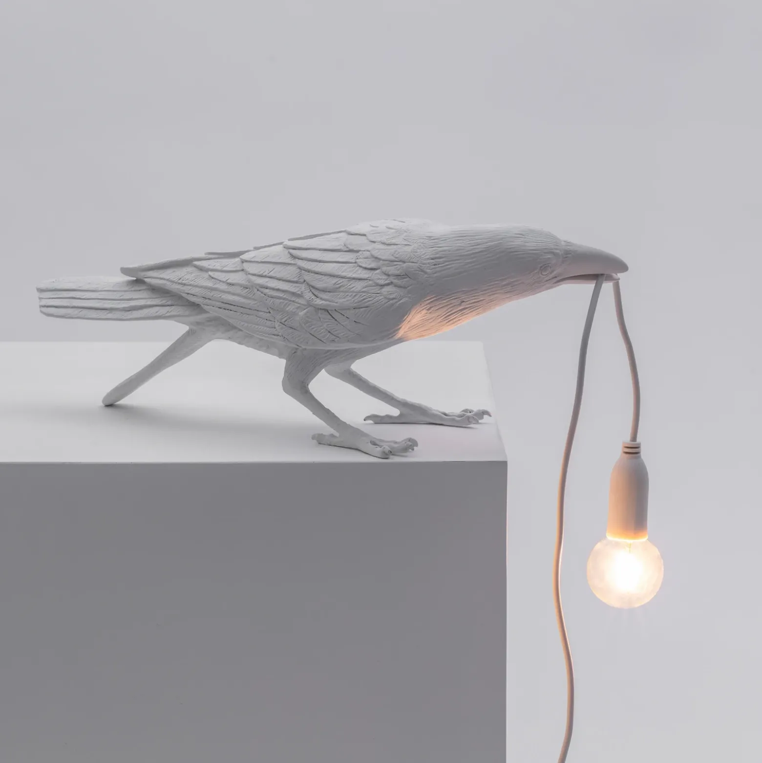 SELETTI Bird Lamp Lámpara decorativa LED, jugando, blanca
