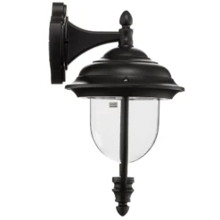 Sencillo aplique pared ext. PARMA colgante, negro