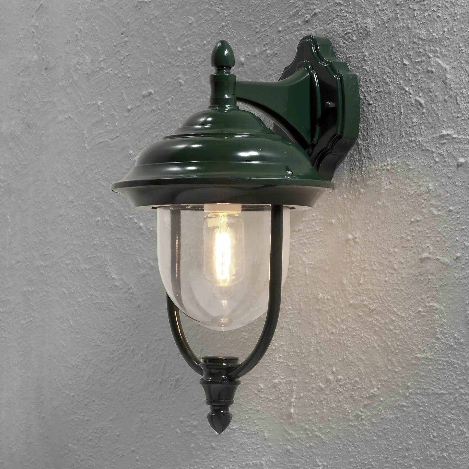Sencillo aplique pared ext. PARMA colgante, verde