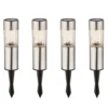 Set 4 ud: lámpara decorativa solar LED Aro, estaca