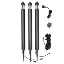 Set versátil de 3 bolardos luminoso LED Amalfi