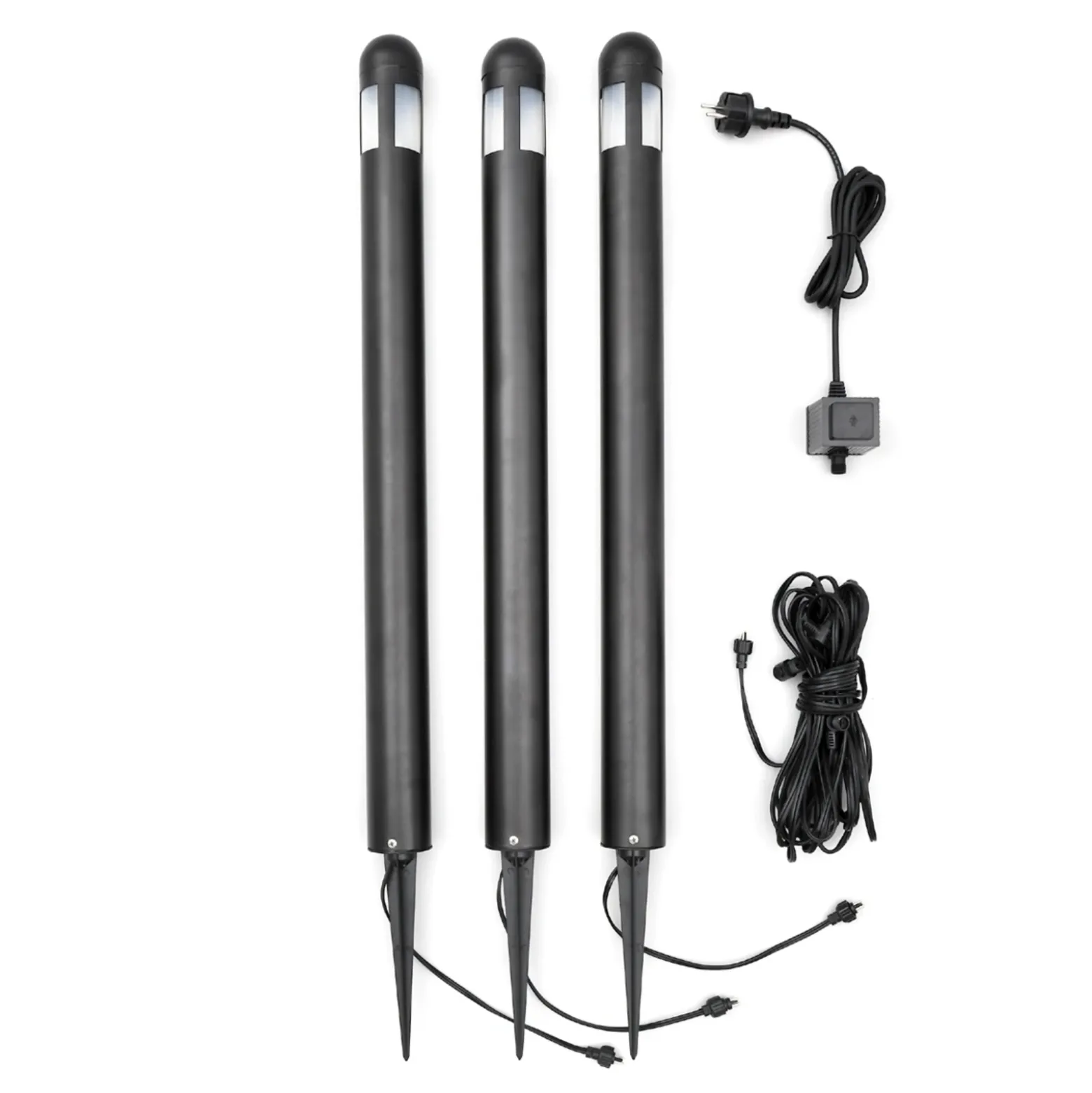 Set versátil de 3 bolardos luminoso LED Amalfi