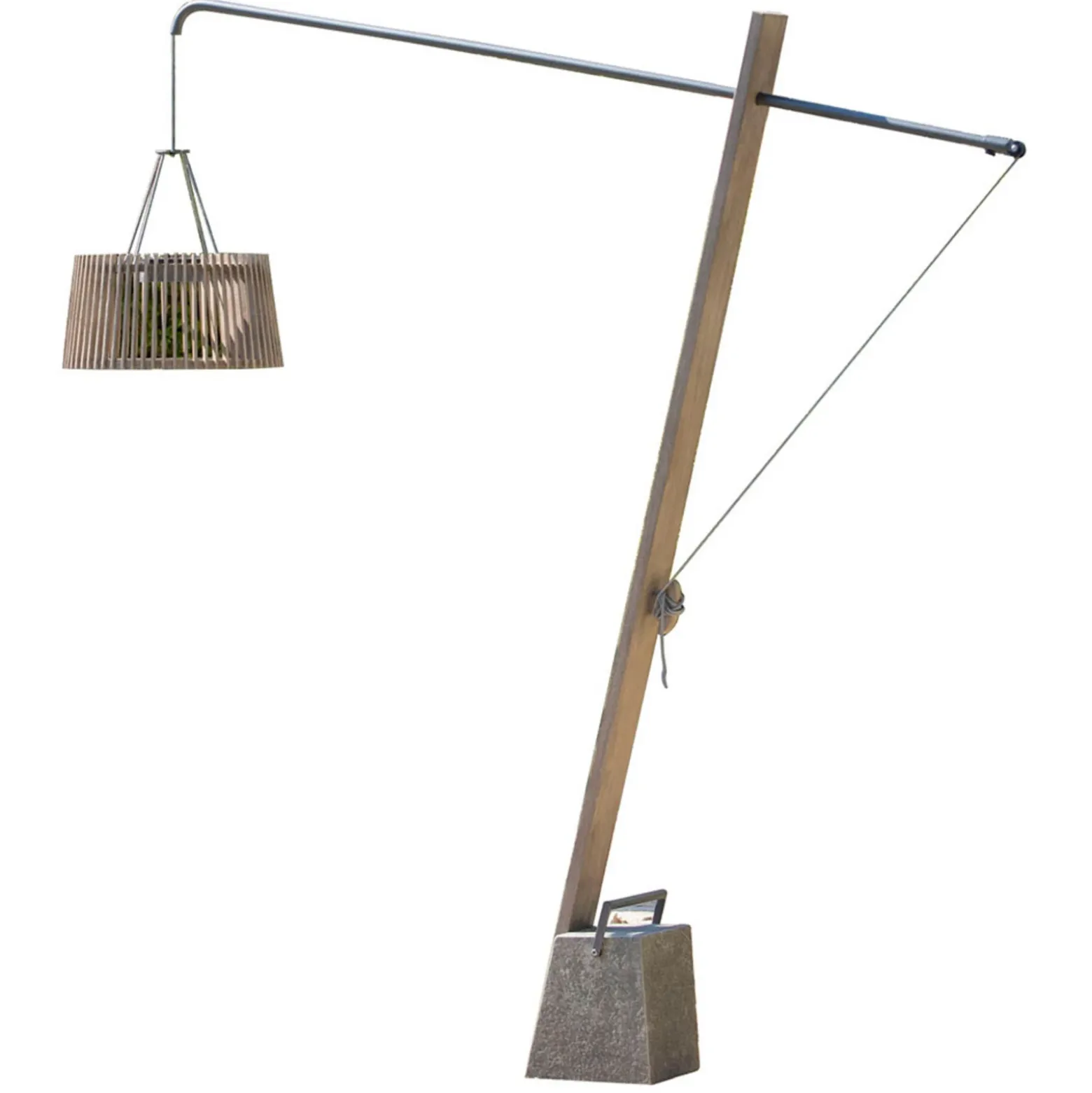 Skaal Lámpara de pie LED con base de piedra de lava