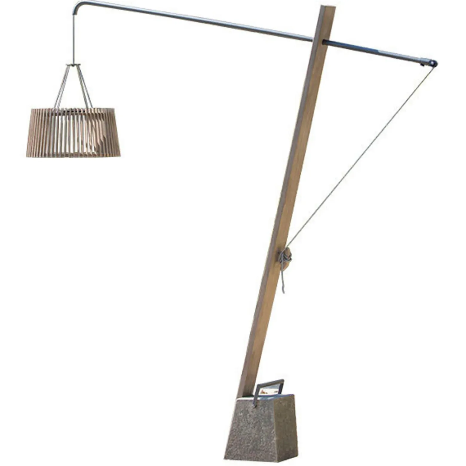 Skaal Lámpara de pie LED con base de piedra de lava