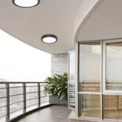 SLC Dio plafón LED IP65 3CCT negro