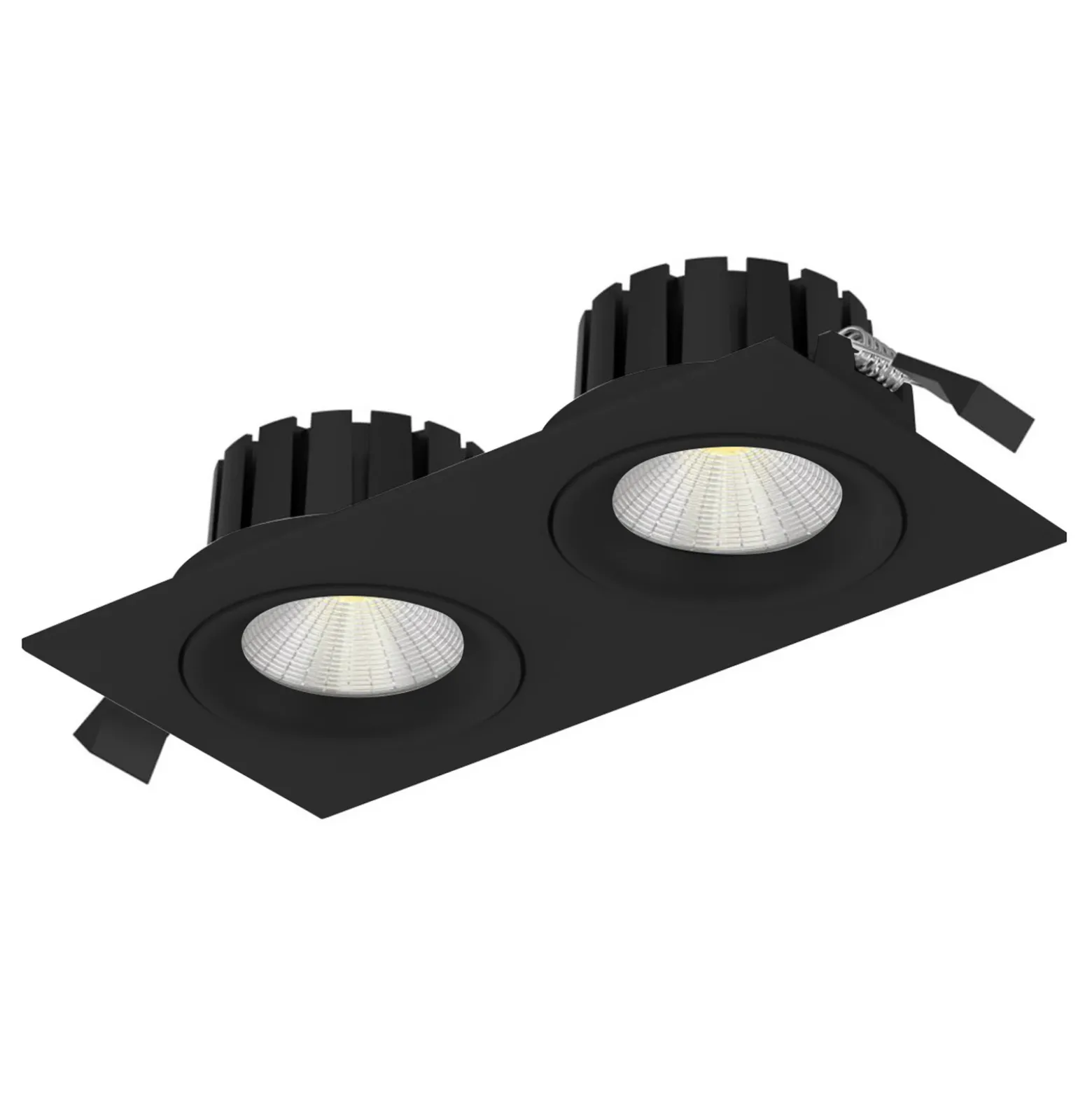 SLC DL04 Square X2 empotrada LED 2700K negro