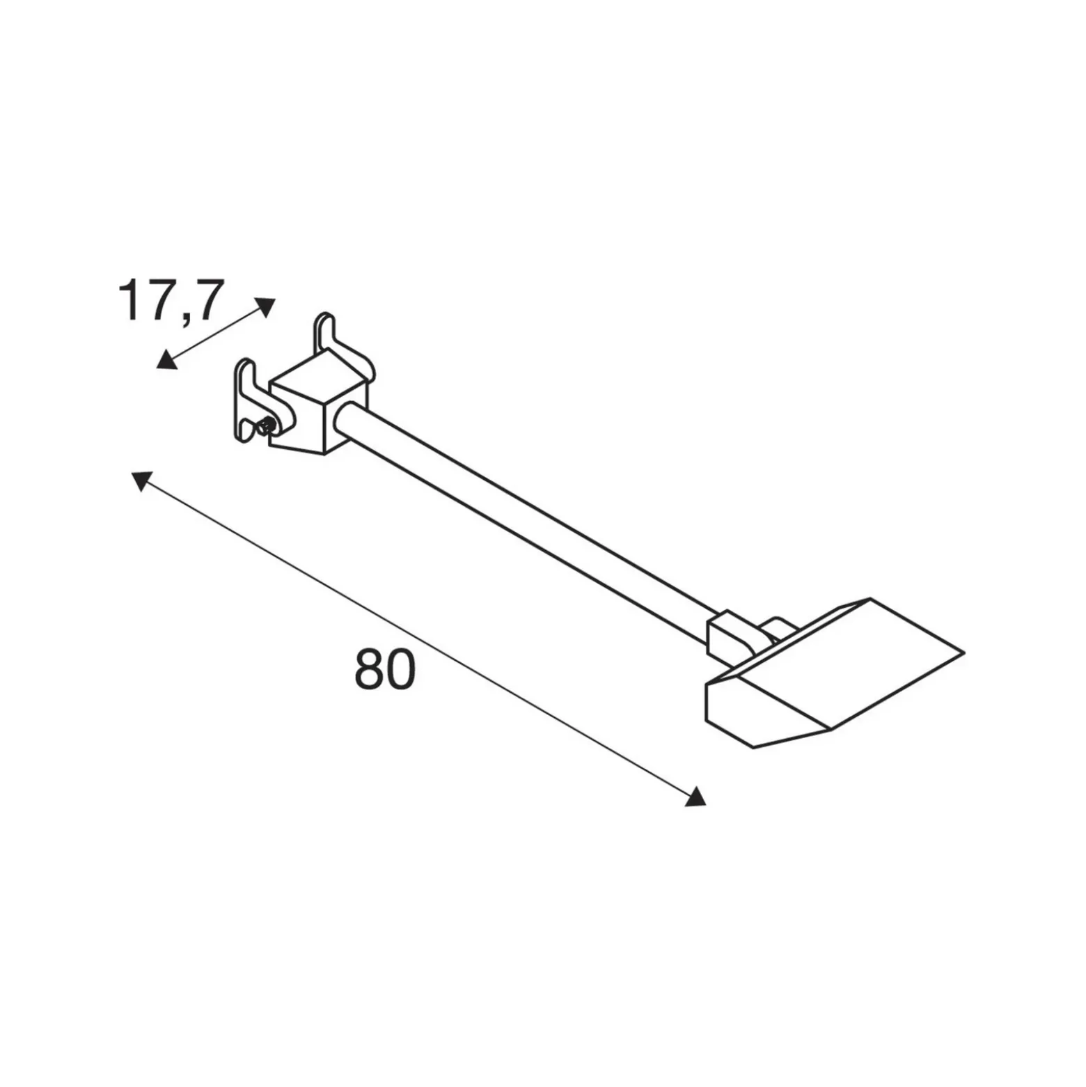 SLV Aplique de pared LED Today Pro, blanco, aluminio, longitud 66,6 cm