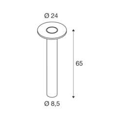 SLV Bolardo luminoso LED I-Ring, antracita, aluminio, altura 65 cm