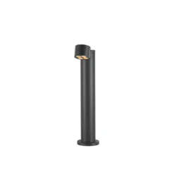 SLV Bolardo luminoso LED R-Cube 70, antracita, aluminio, altura 70 cm