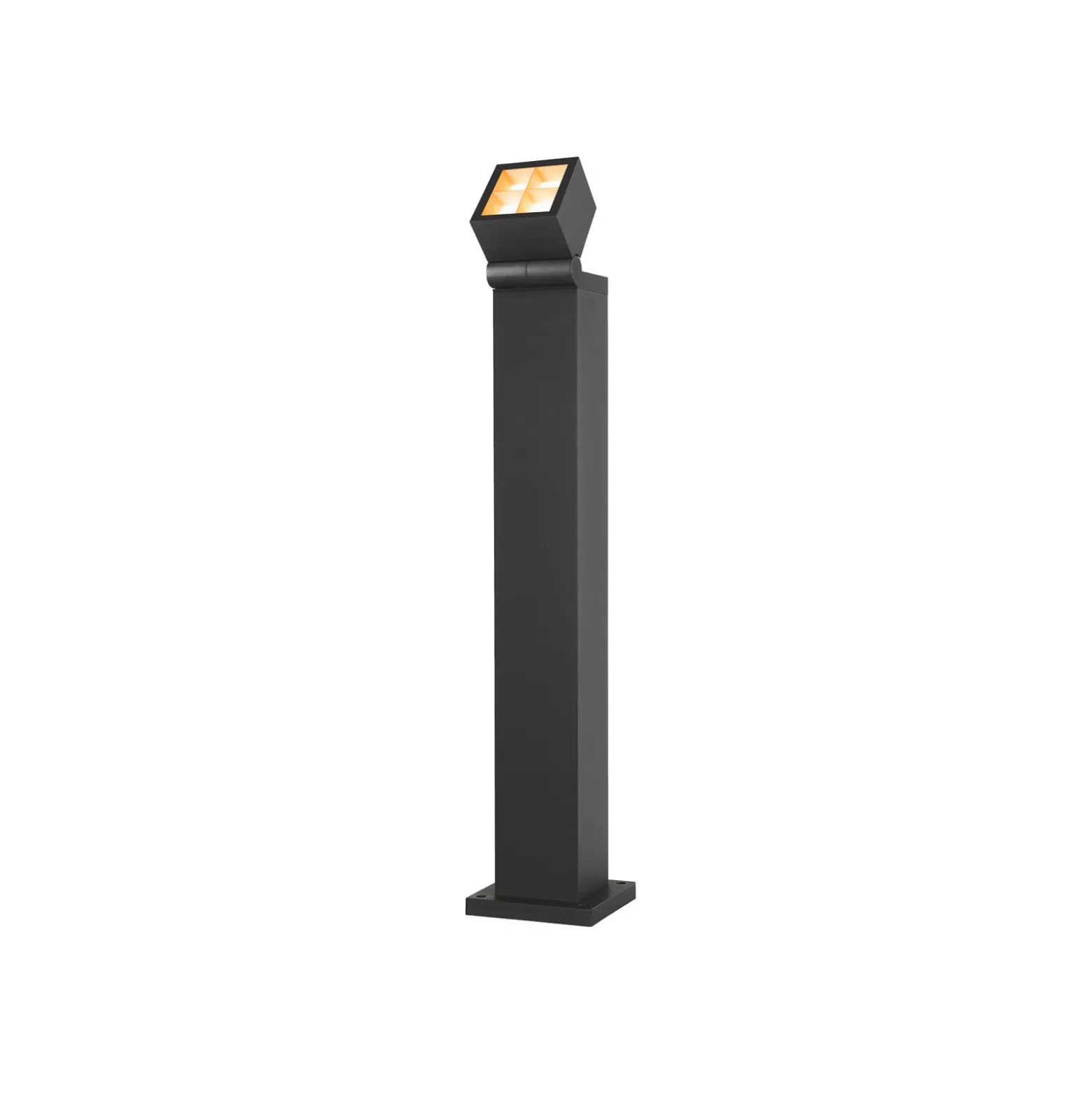 SLV Bolardo luminoso LED S-Cube 75, antracita, aluminio, altura 75 cm