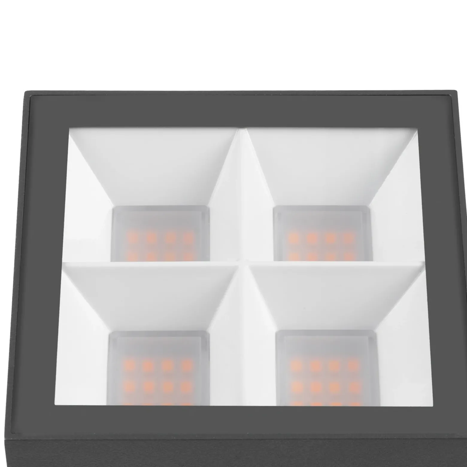 SLV Bolardo luminoso LED S-Cube 75, antracita, aluminio, altura 75 cm