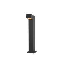 SLV Bolardo luminoso LED S-Cube 75, antracita, aluminio, altura 75 cm