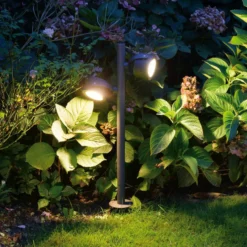 SLV Bolardo luminoso Sitra, 2 luces, antracita, aluminio, GX53, IP44