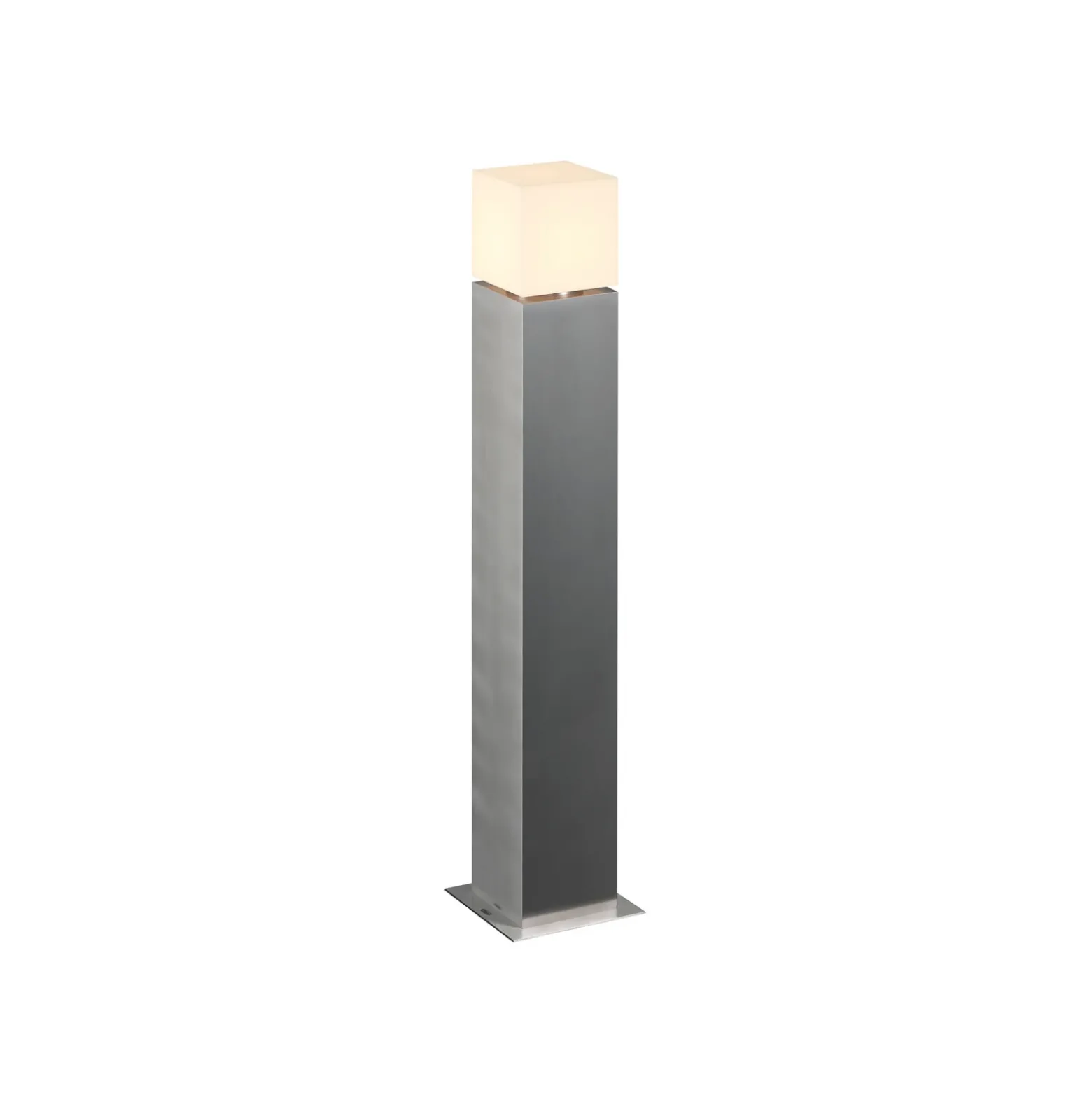 SLV Bolardo luminoso Square Pole, altura 90 cm, gris, acero inoxidable