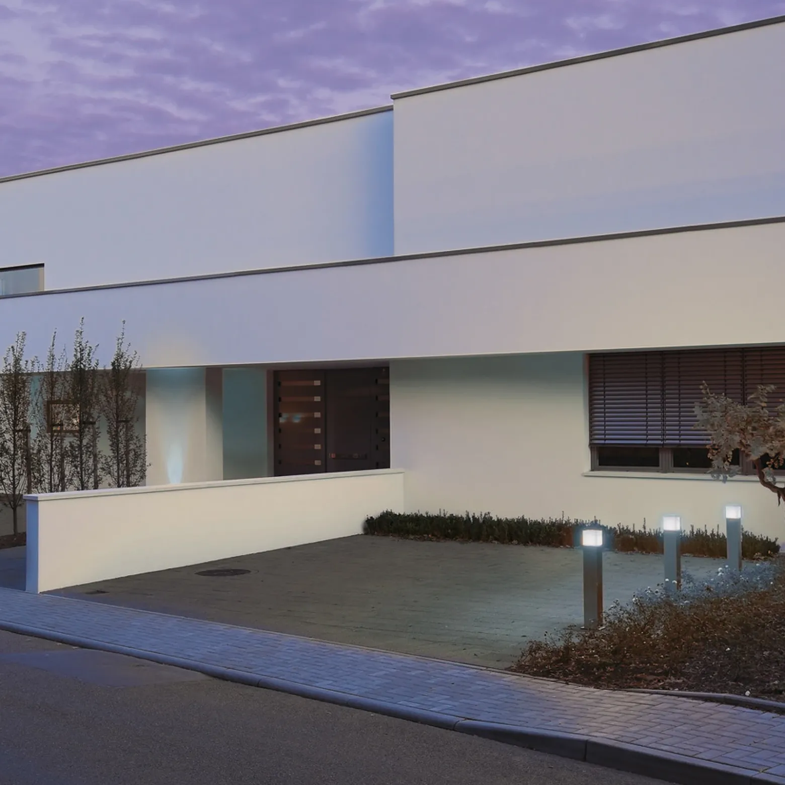 SLV Bolardo luminoso Square Pole, altura 90 cm, gris, acero inoxidable