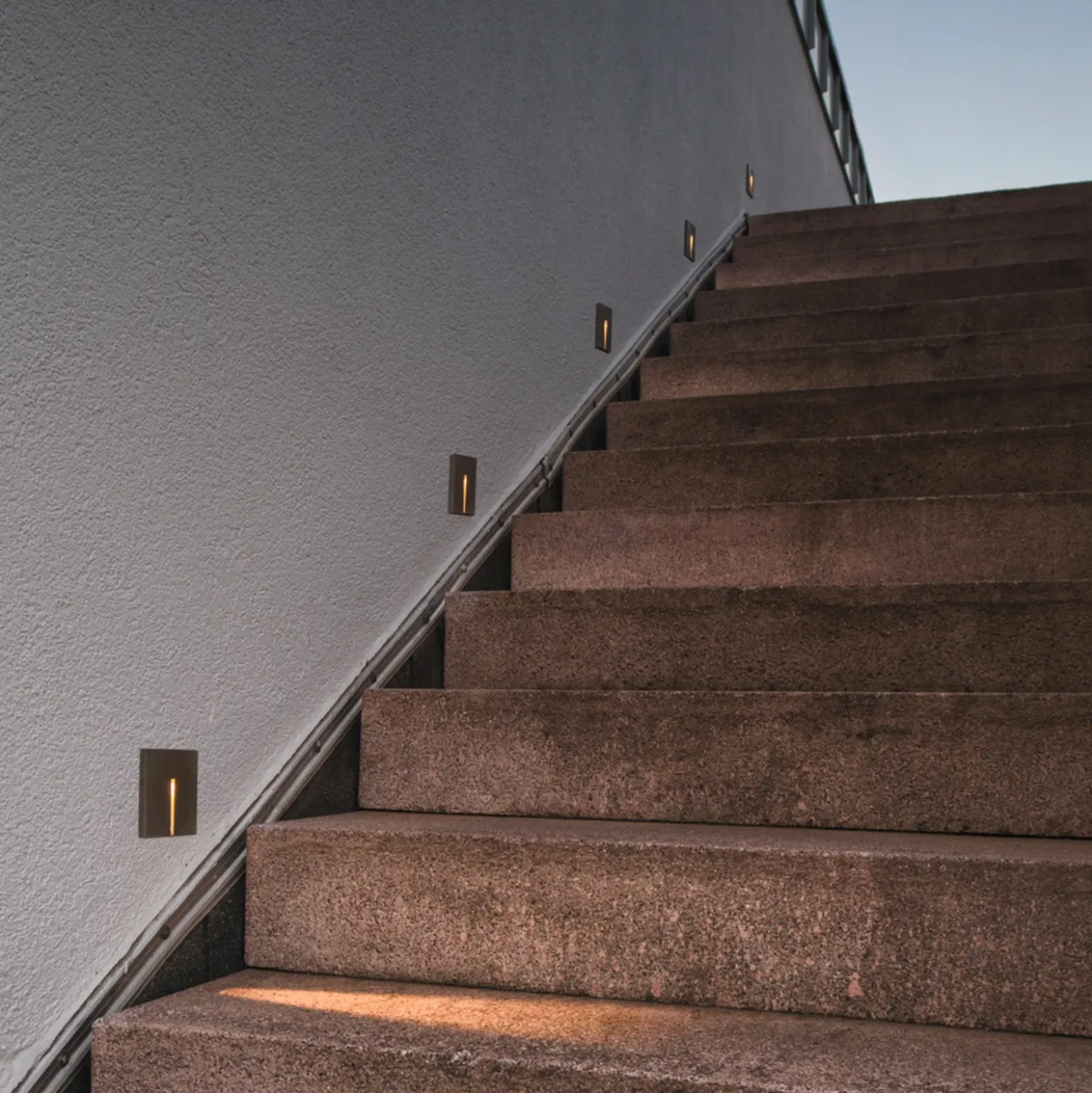 SLV Concreto lámpara de pared LED empotrable IP65, estrecha